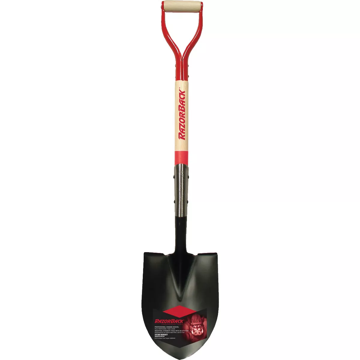 Ames Razor-Back 30 In. Wood D-Grip Handle Round Point Shovel (12 In. L. Blade)