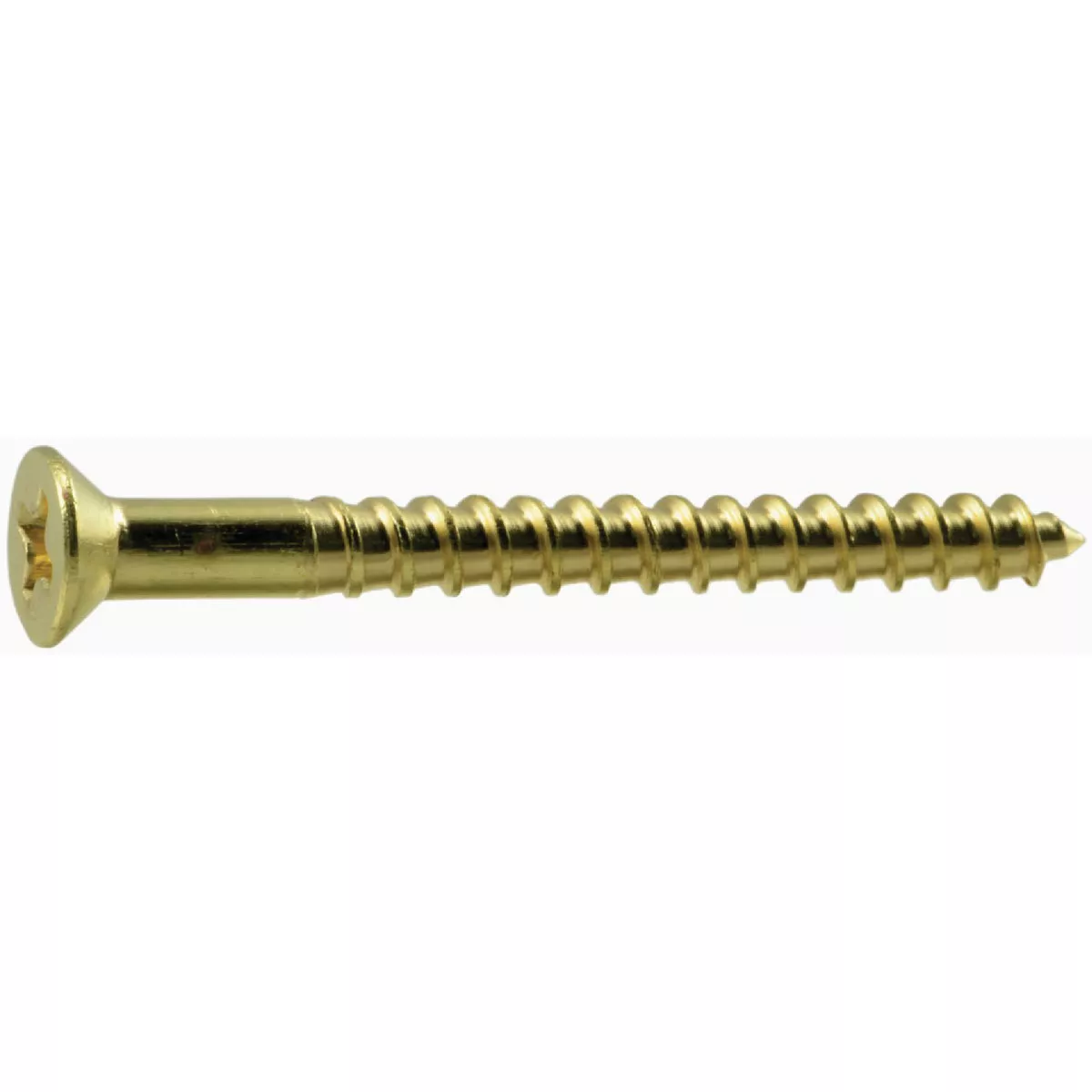Midwest Fastener #6 x 1-1/2 In. Brass Phillips Flat Head Wood Screws
