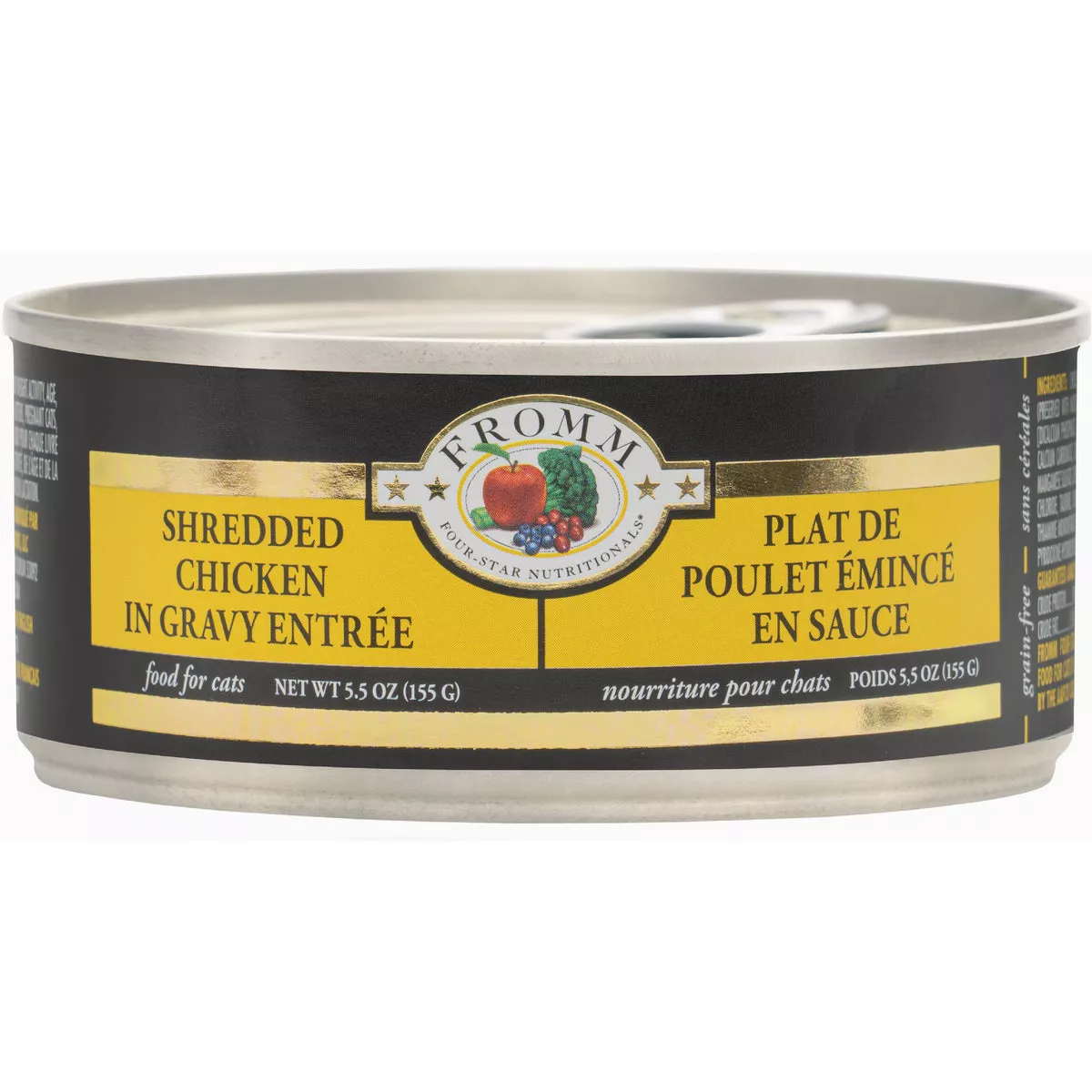 Fromm Four-Star Nutritionals Shredded Chicken in Gravy Entree Wet Cat Food, 5.5 Oz.