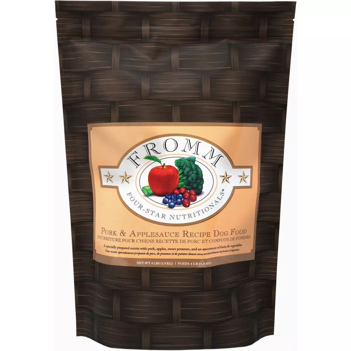 Fromm Four-Star Nutritionals Pork & Applesauce Recipe Dog Food, 4 Lb.