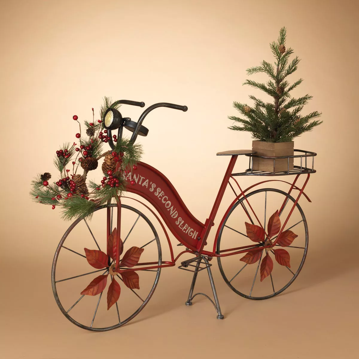 Gerson 37.2 In. L. Metal Holiday Bicycle with Wreath