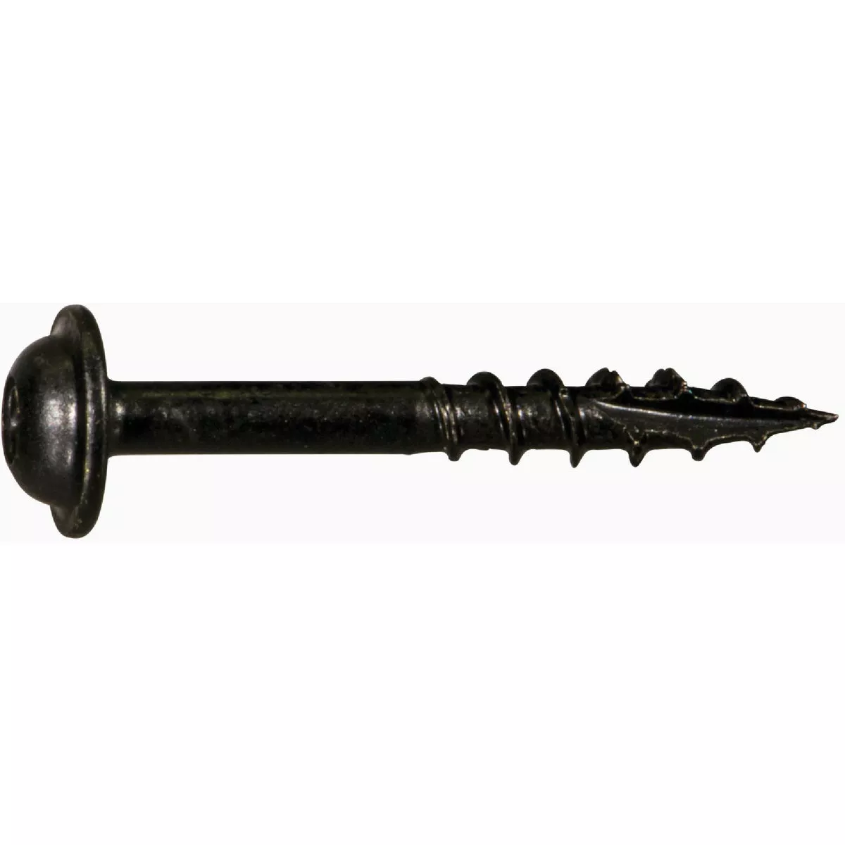 Midwest Fastener #7 x 1-1/4 In. Black Phosphate Steel Coarse Thread Star Drive Round Washer Head Pocket Screws (1 Ct.)