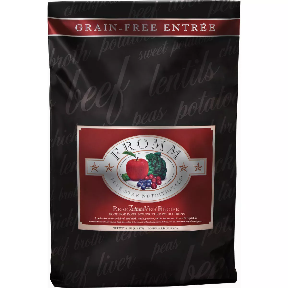 Fromm Four-Star Nutritionals Beef Frittata Veg Recipe Dry Dog Food, 26 Lb.