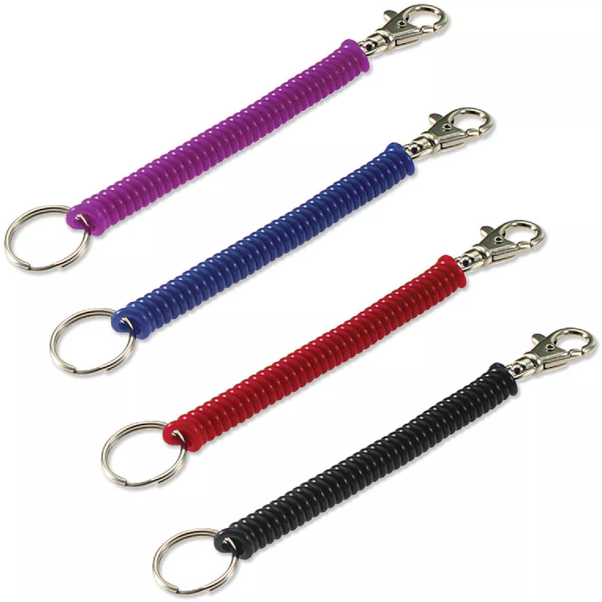 Lucky Line Assorted Colors Mini Designer Coil Key Chain (50 per Jar)