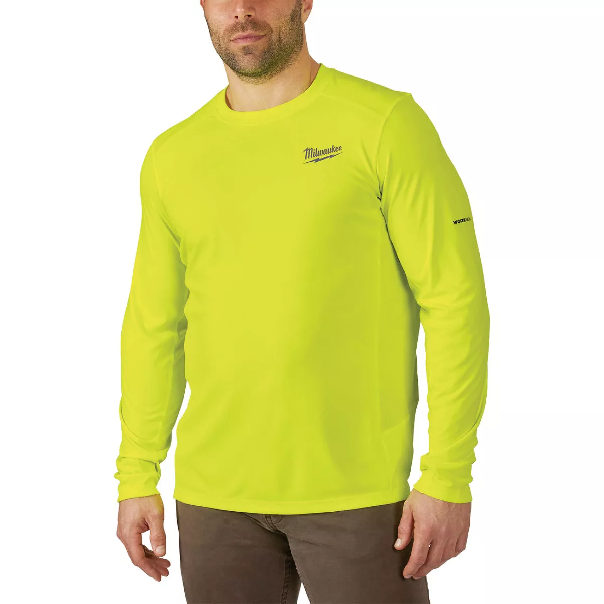 Milwaukee Workskin 2XL Hi-Vis Long Sleeve Unisex Lightweight Performance Shirt