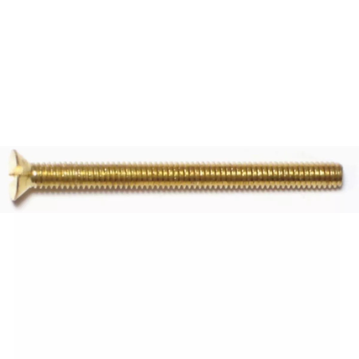 Midwest Fastener #8-32 x 2 In. Brass Coarse Thread Slotted Flat Head Machine Screws (16 Ct.)