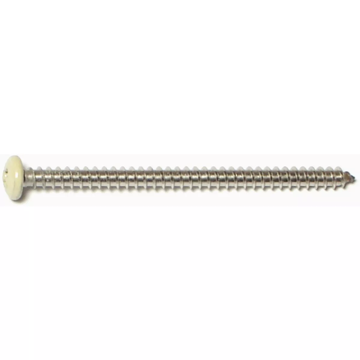 Midwest Fastener #8 x 2-1/2 In. Beige Painted 18-8 Stainless Steel Phillips Pan Head Sheet Metal Screws (12 Ct.)-