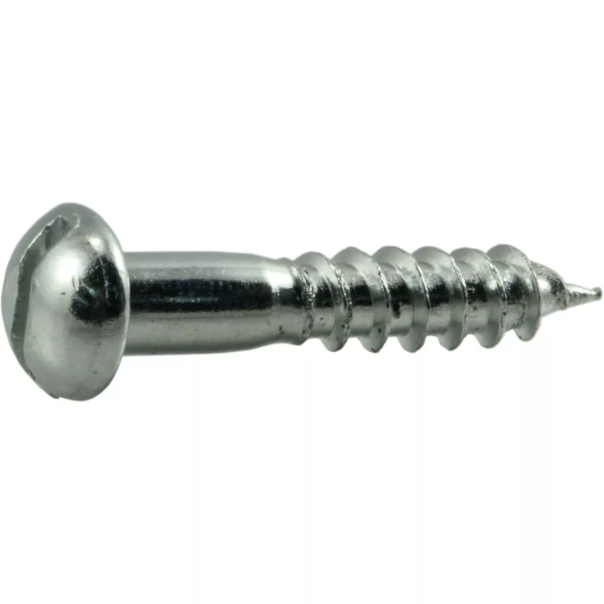 Midwest Fastener #10 x 1 In. Zinc Plated Steel Slotted Round Head Wood Screws