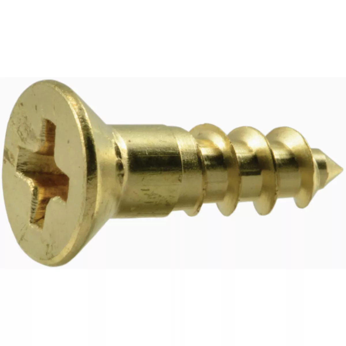 Midwest Fastener #6 x 1/2 In. Brass Phillips Flat Head Wood Screws (1 Ct.)