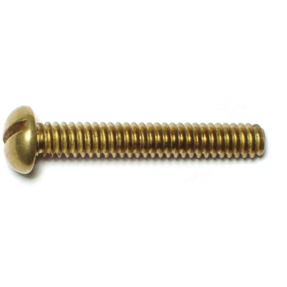 Midwest Fastener #10-24 x 1-1/4 In. Brass Coarse Thread Slotted Round Head Machine Screws (10 Ct.)