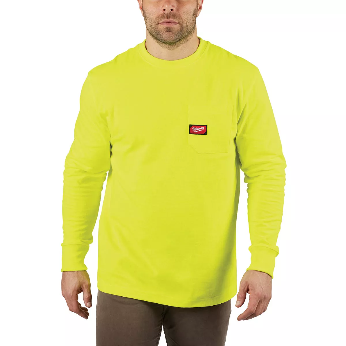 Milwaukee 3XL Hi-Vis Long Sleeve Unisex Heavy-Duty Pocket Shirt