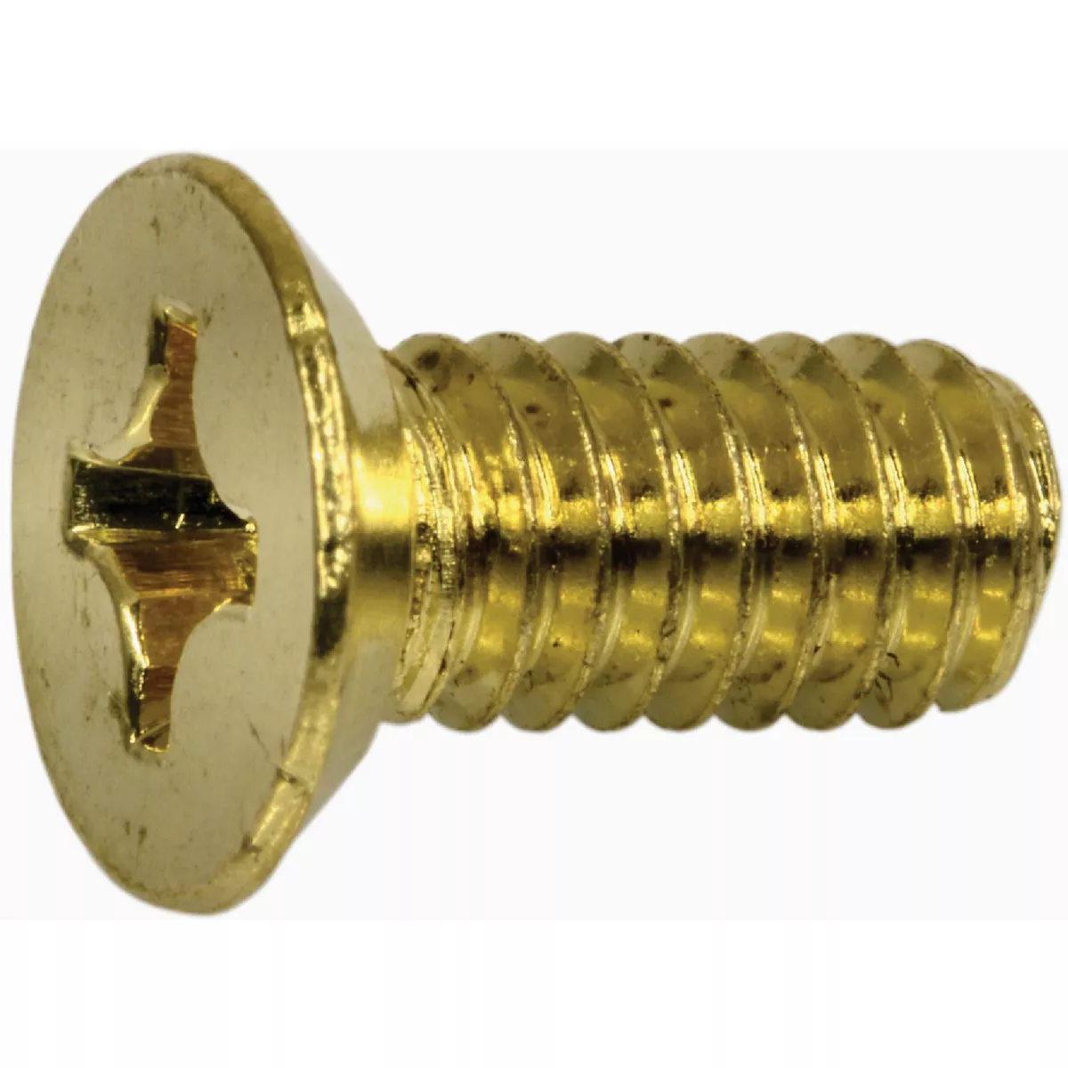Midwest Fastener #12-24 x 1/2 In. Brass Plated Steel Coarse Thread Phillips Flat Undercut Head Machine Screws
