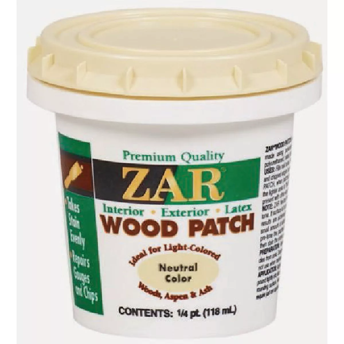 Zar 1/4 Pt. Wood Patch-