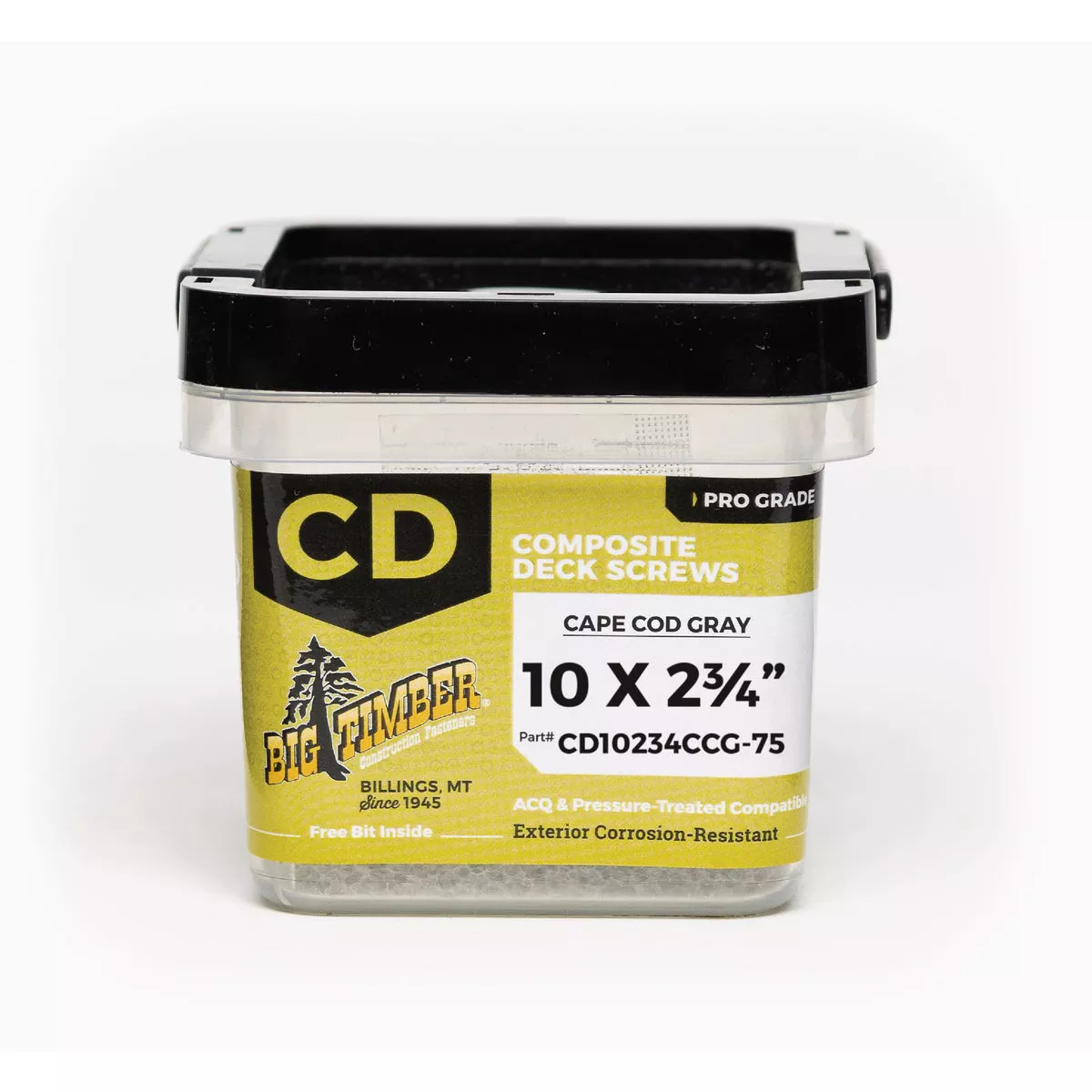 Big Timber #10 x 2-3/4 In. Cape Cod Gray Composite Trim Deck Screw (75 Ct.)