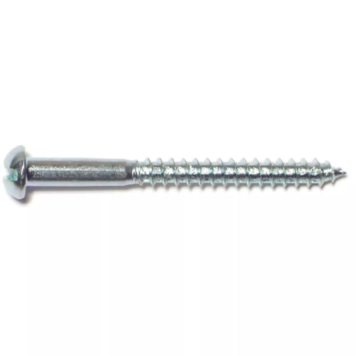 Midwest Fastener #6 x 1-1/2 In. Zinc Plated Steel Slotted Round Head Wood Screws (12 Ct.)-