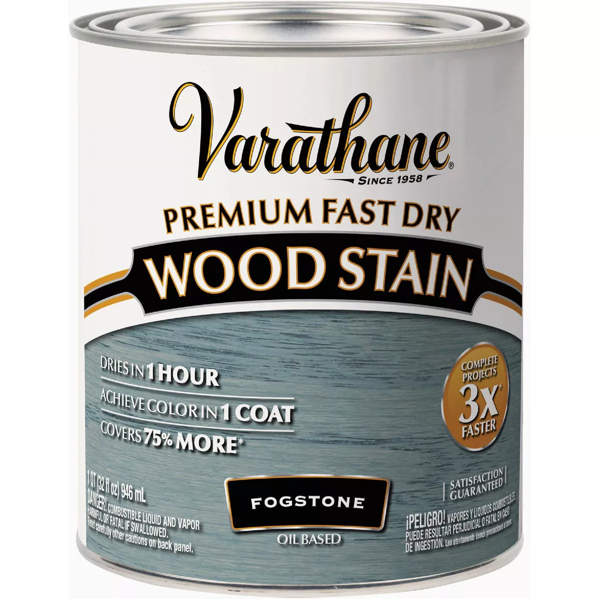 Varathane Fogstone Premium Fast Dry Interior Wood Stain, 1 Qt.