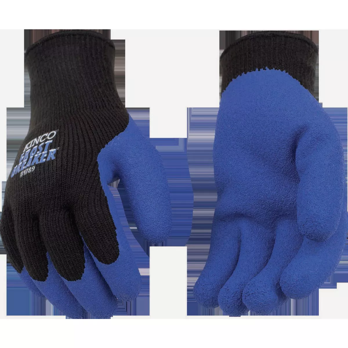 Kinco Frost Breaker Men's Small Thermal Knit Shell & Foam Latex Palm Glove, Black-