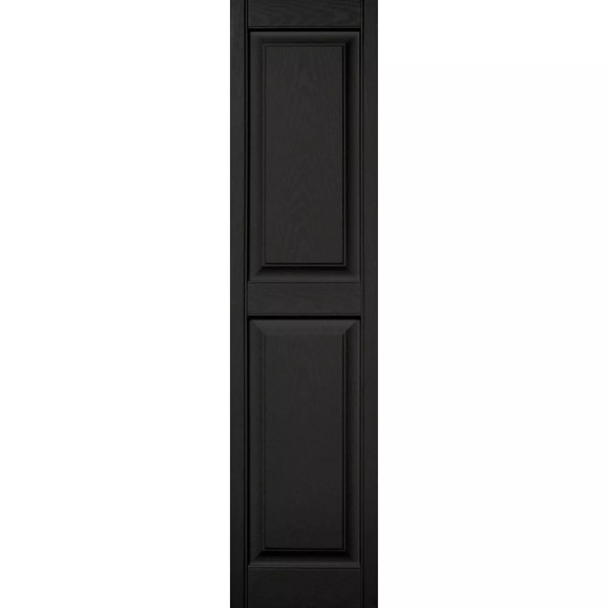 Builders Edge 14.75 in. x 75 Black Panel Shutter, (2-Pack)