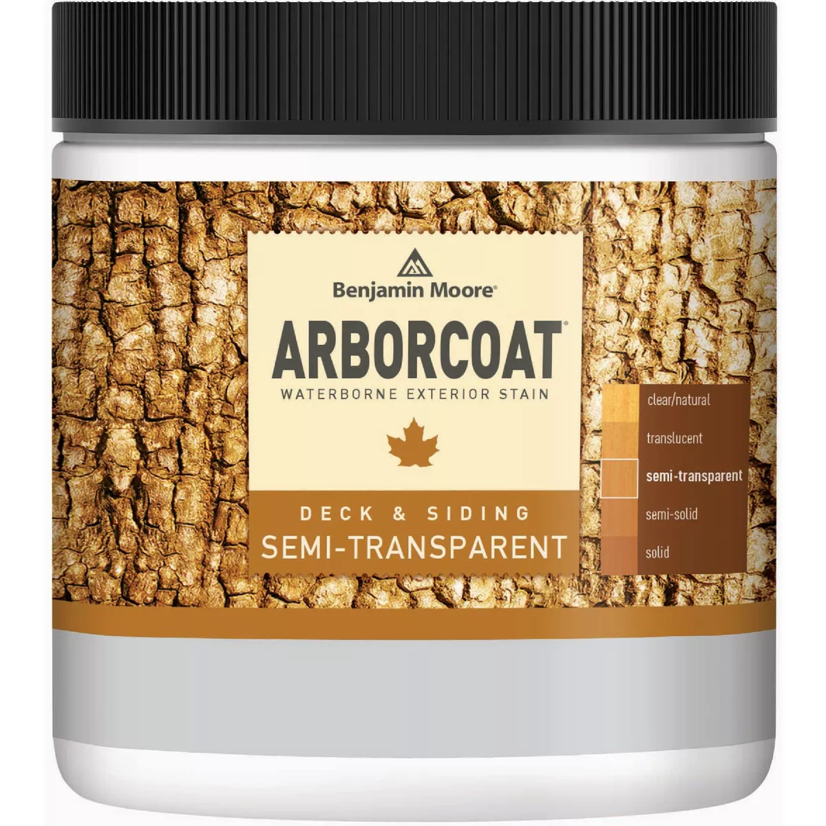 Benjamin Moore Arborcoat Semi Transparent Waterborne Exterior Stain, Clear Tint, 1/2 Pt.