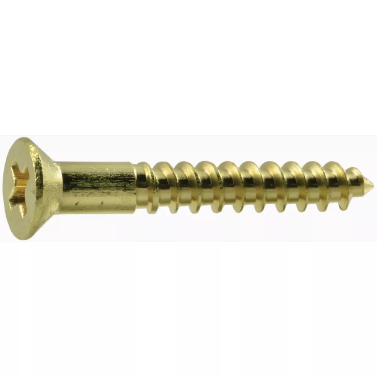 Midwest Fastener #6 x 1 In. Brass Phillips Flat Head Wood Screws (5 Ct.)