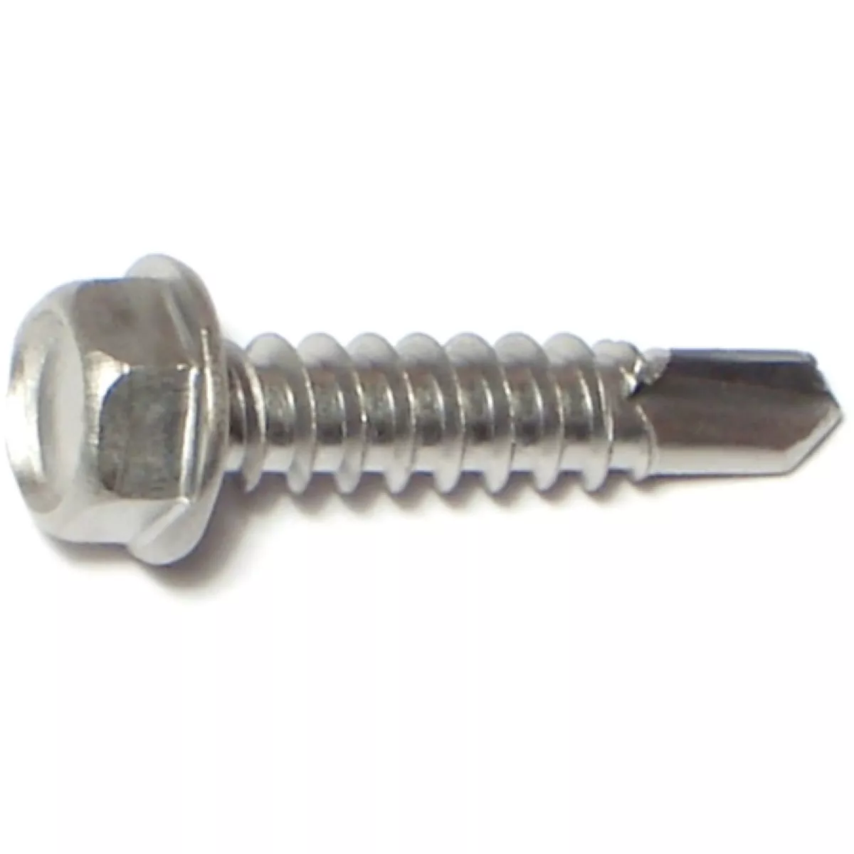 Midwest Fastener #12-14 x 1 In. 410 Stainless Steel Hex Washer Head Self-Drilling Screws (12 Ct.)
