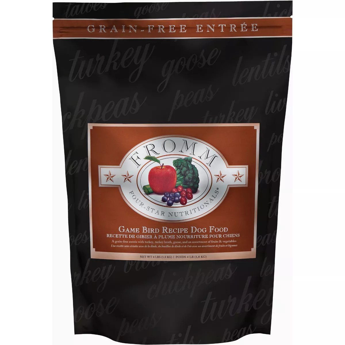 Fromm Four-Star Nutritionals Game Bird Recipe Dry Dog Food, 4 Lb.
