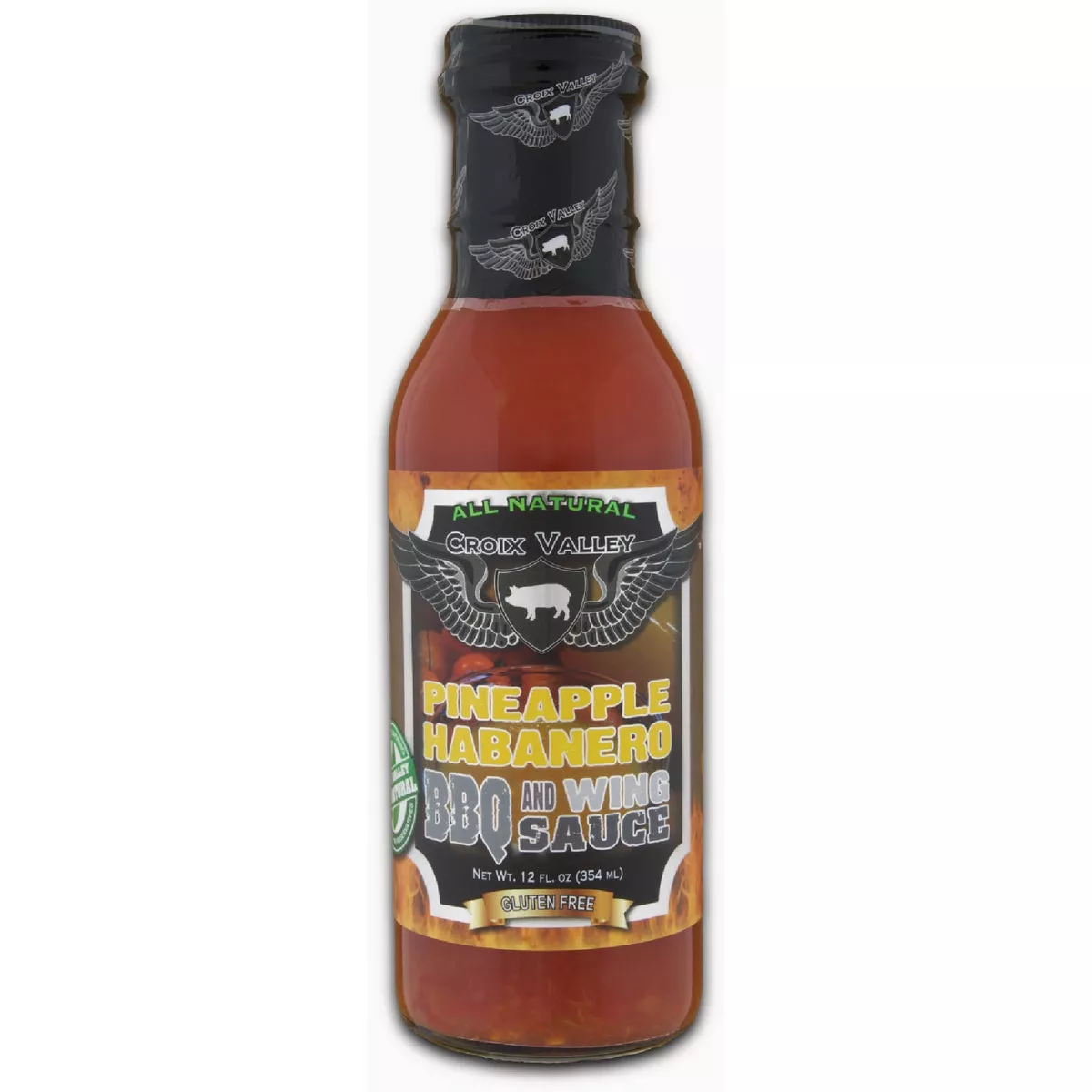 Croix Valley 12 Oz. Pineapple Habanero BBQ & Wing Sauce