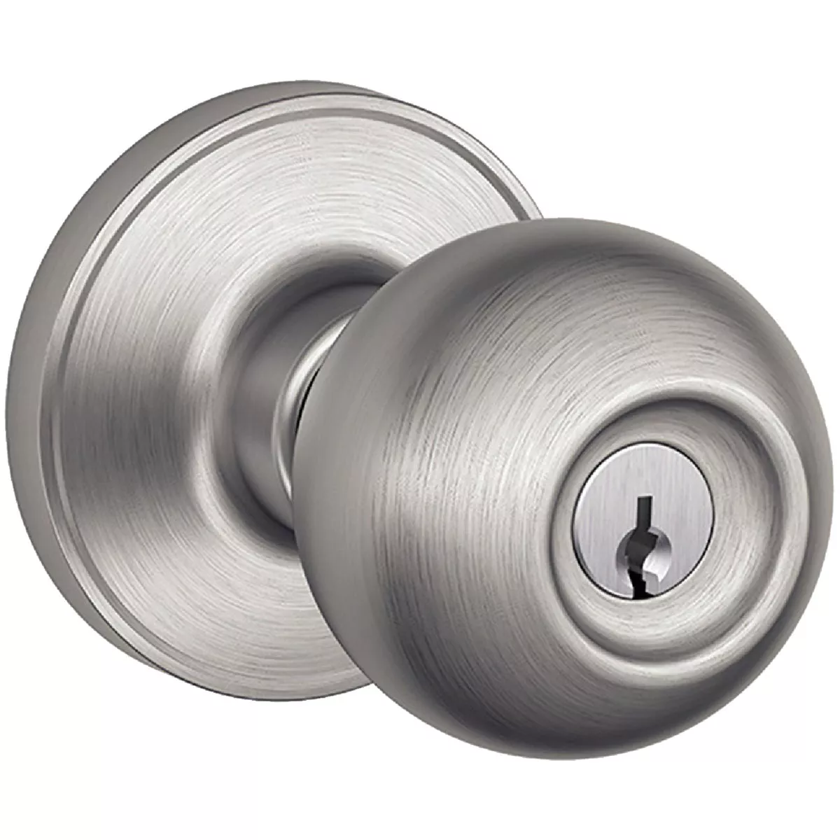 Corona Knob Keyed Entry - Satin Stainless Steel
