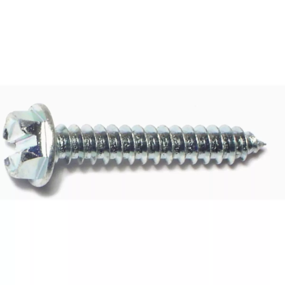 Midwest Fastener #8 x 1 In. Zinc Plated Steel Slotted Hex Washer Head Sheet Metal Screws (48 Ct.)-