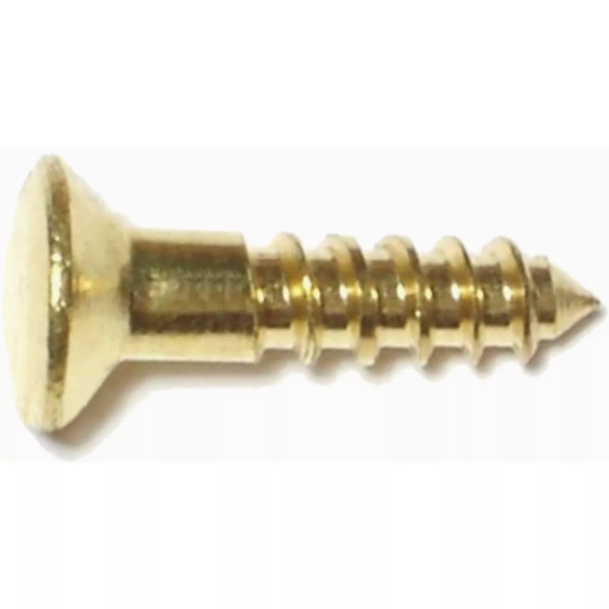 Midwest Fastener #6 x 5/8 In. Brass Slotted Oval Head Wood Screws (48 Ct.)-