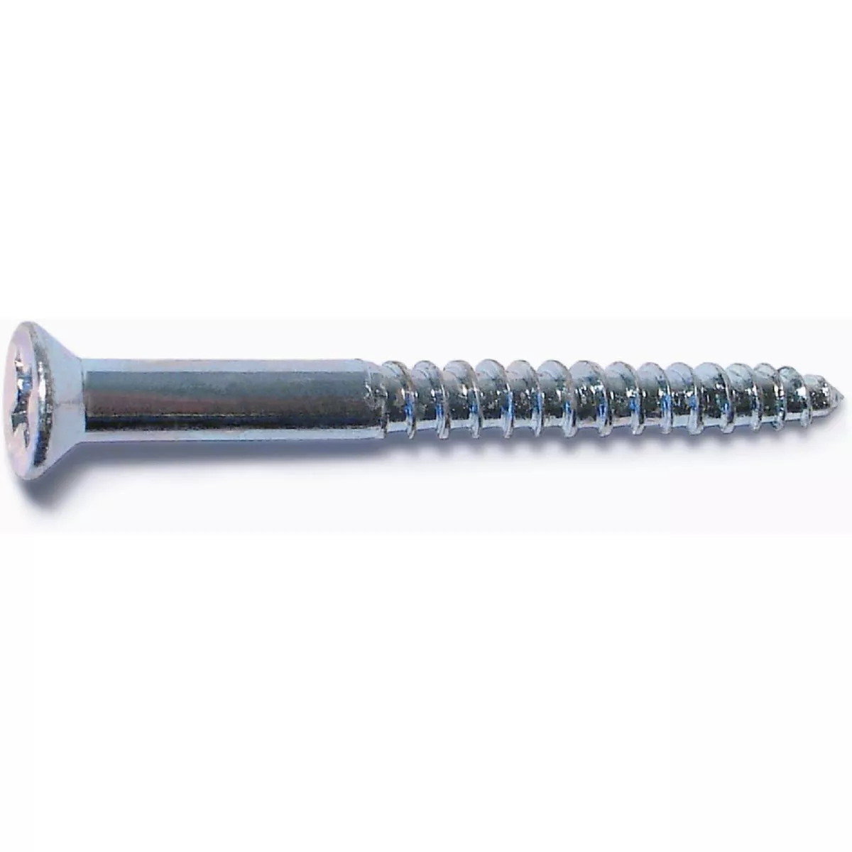 Midwest Fastener #6 x 1-1/2 In. Zinc Plated Steel Phillips Flat Head Wood Screws (1 Ct.)
