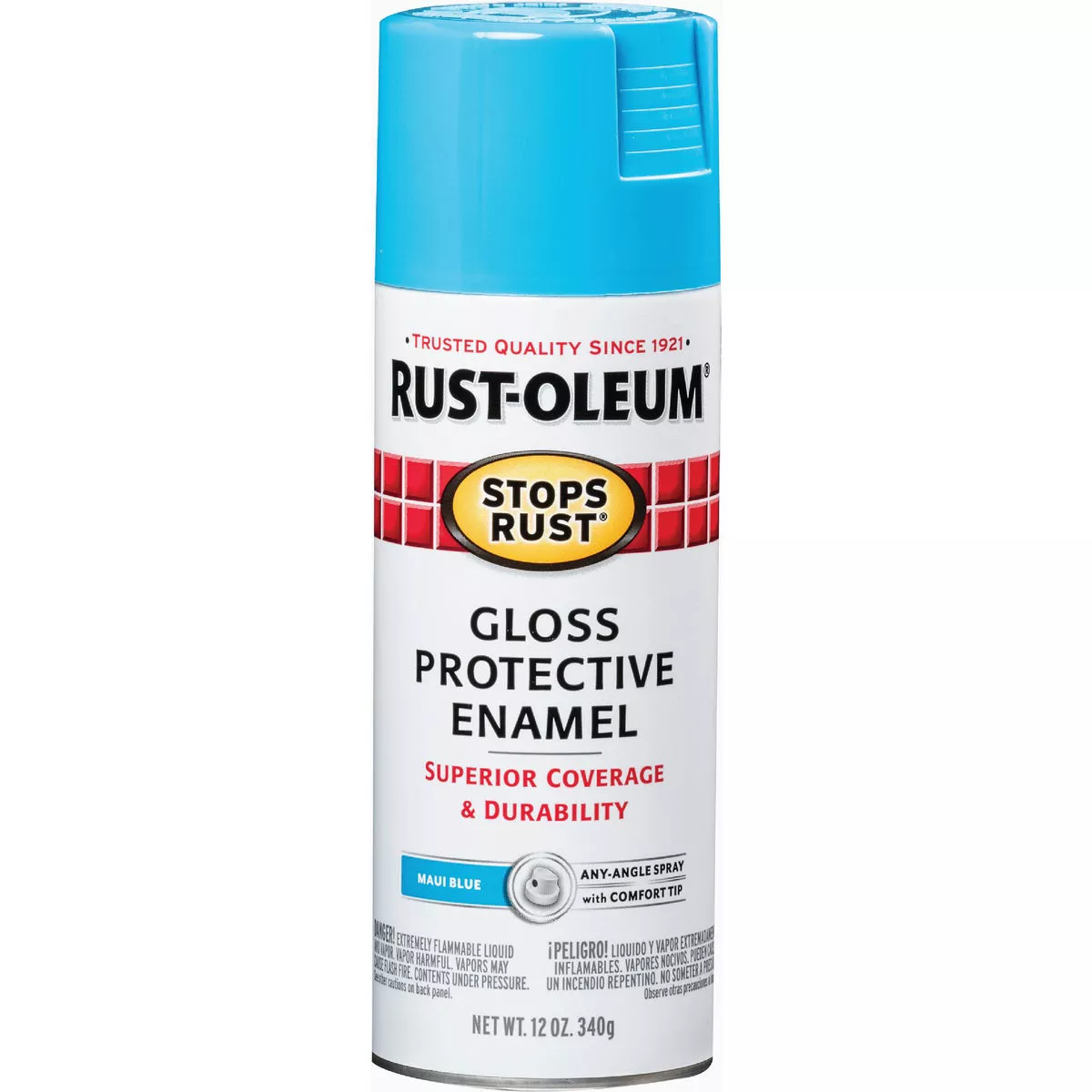 Rust-Oleum Stops Rust Enamel Gloss Maui Blue-12 oz
