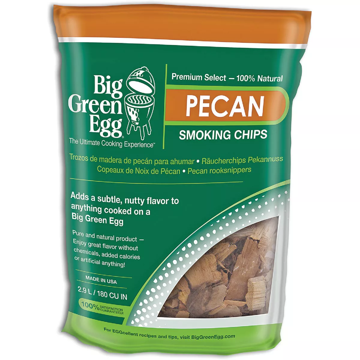 Big Green Egg 180 Cu. In. Premium Kiln Dried Pecan Wood Smoking Chips