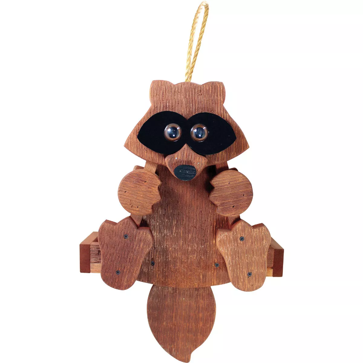 Pinebush Raccoon Shaped Platform Bird Feeder