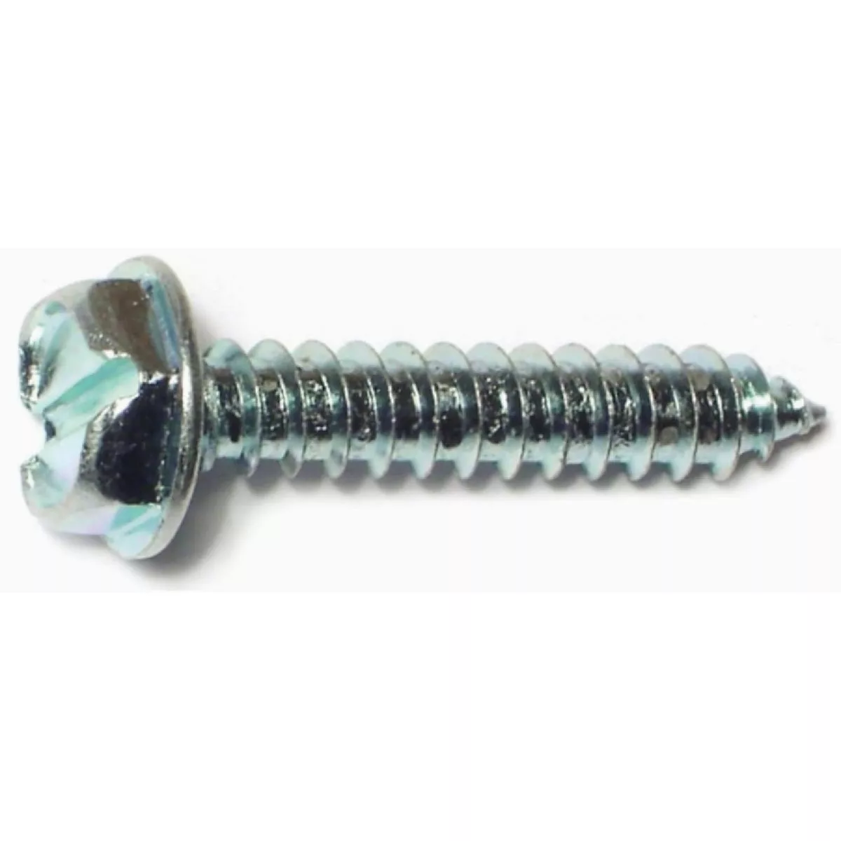 Midwest Fastener #10 x 1 In. Zinc Plated Steel Slotted Hex Washer Head Sheet Metal Screws (1 Ct.)
