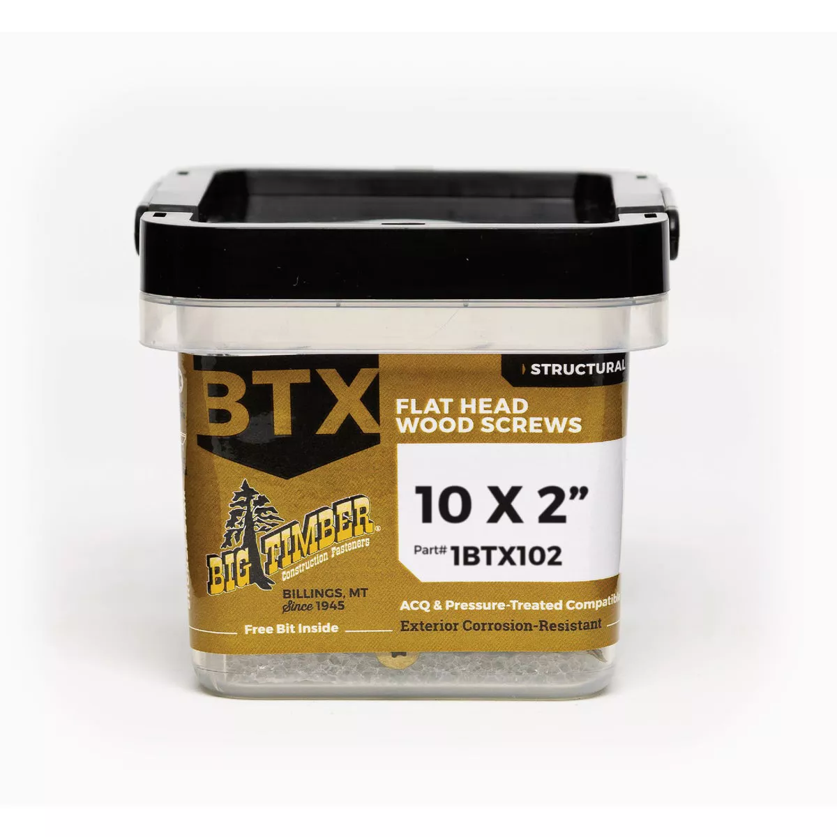 Big Timber #10 x 2 In. Bronze Flat Head Wood Screw (98 Ct., 1 Lb ...