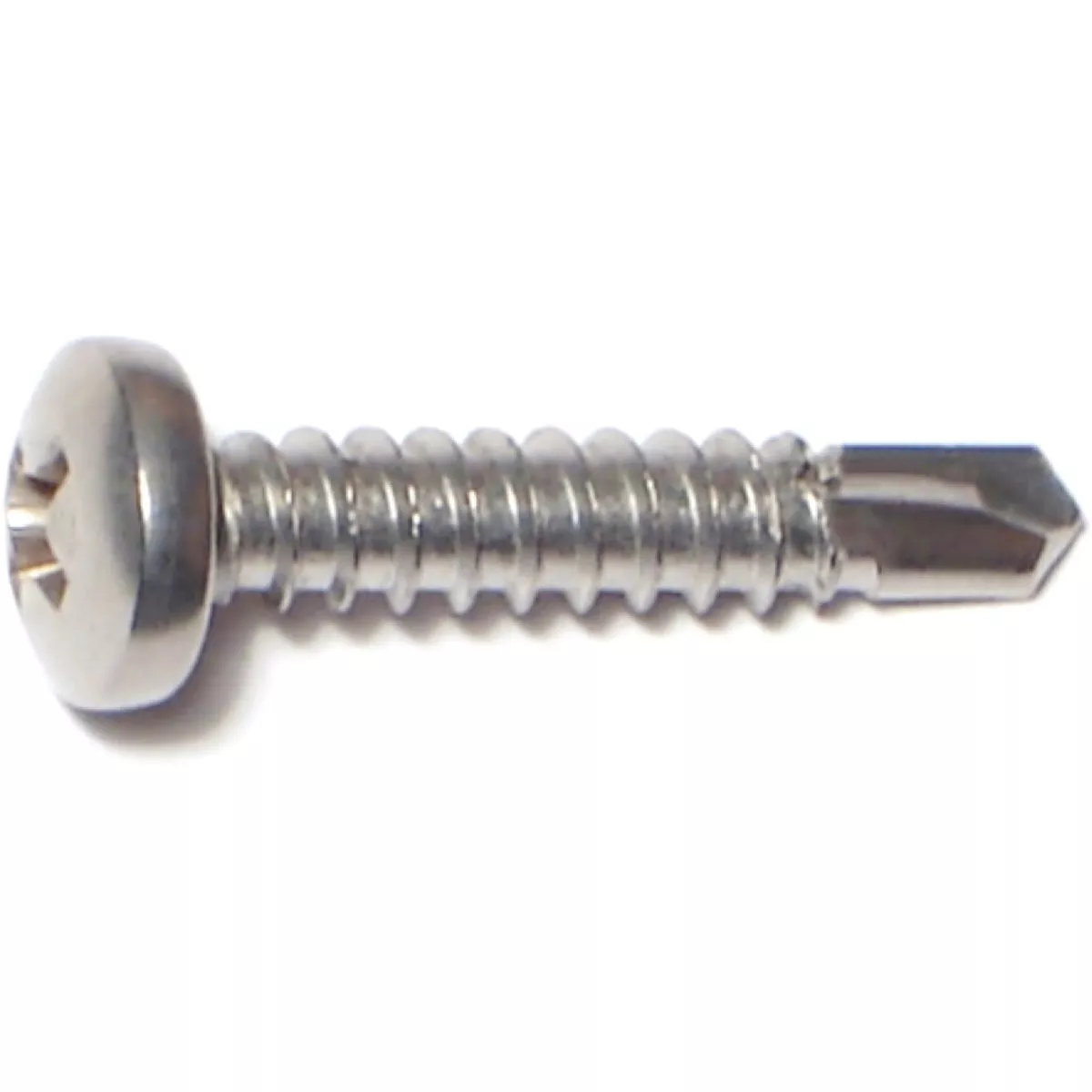 Midwest Fastener #10-16 x 1 In. 410 Stainless Steel Phillips Pan Head Self-Drilling Screws (12 Ct.)-