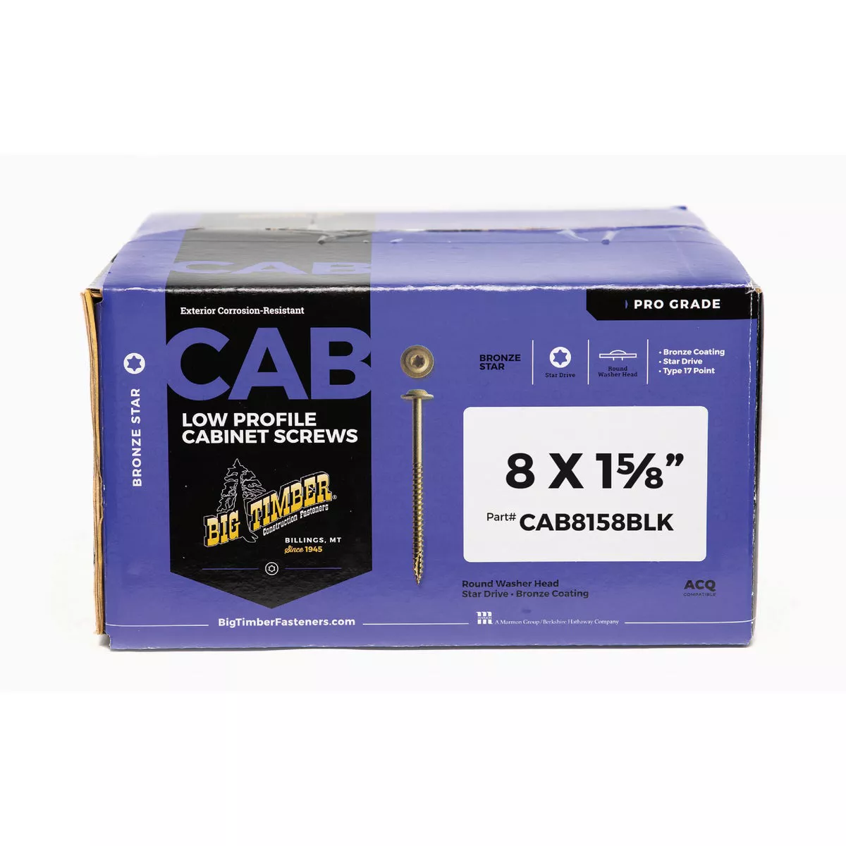 Big Timber #8 x 1-5/8 In. Black Star Cabinet Screw (3000 Ct.)-