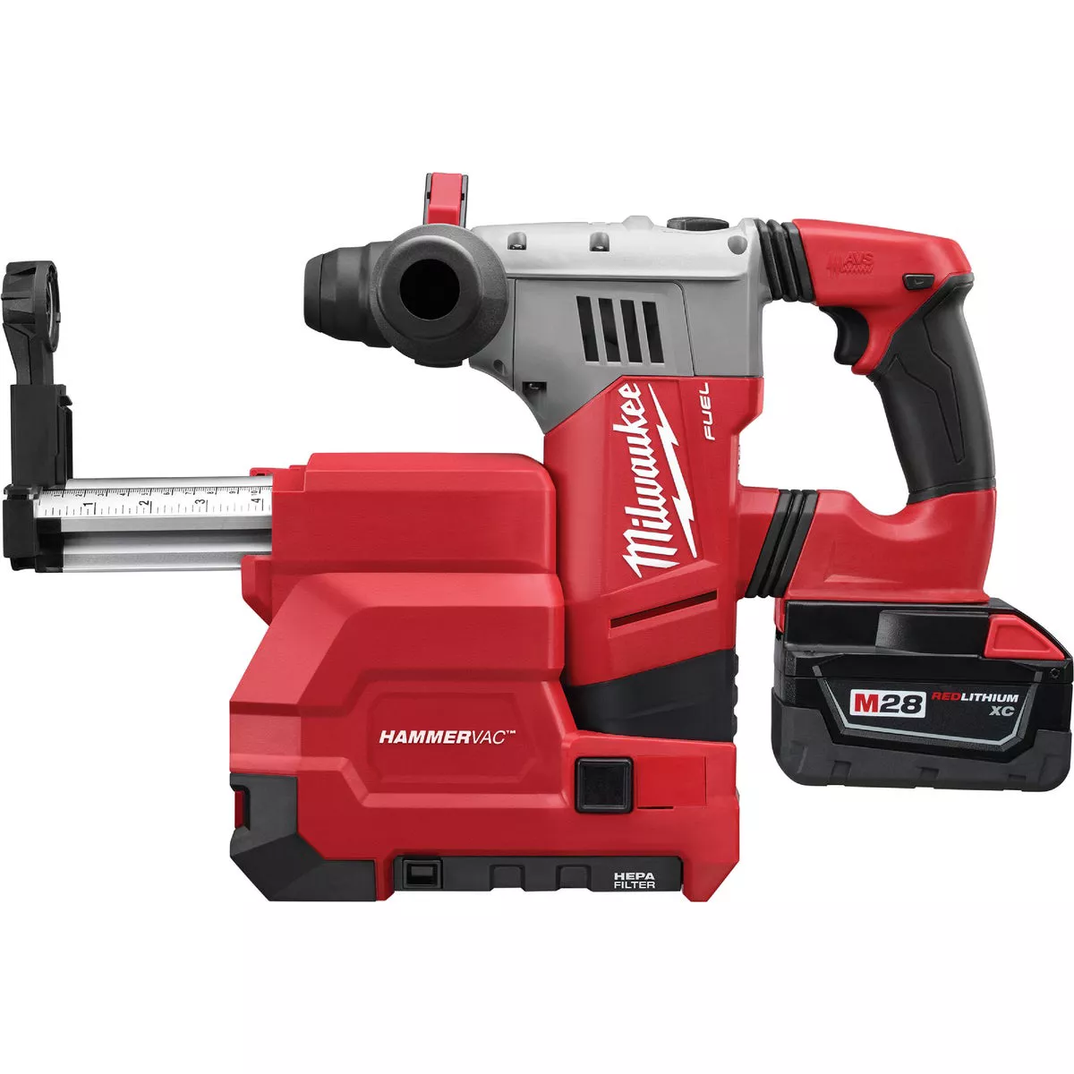 Milwaukee M28 FUEL 1-1/8 In. SDS Plus Brushless Lithium-Ion Cordless Rotary Hammer Drill w/Dust Extractor