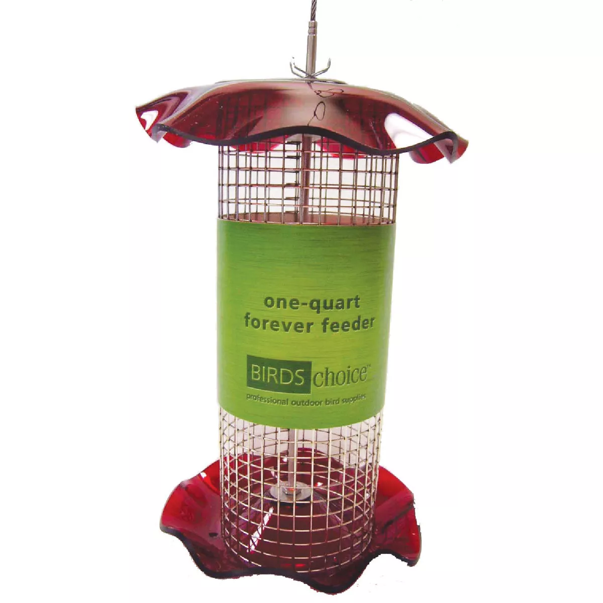 Birds Choice Red Acrylic 1 Qt. Forever Bird Feeder