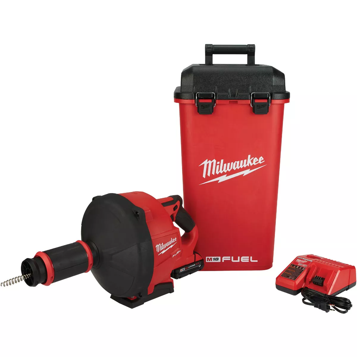 Milwaukee M18 FUEL 18-Volt Lithium-Ion Brushless Drain Auger w/Cable Drive Locking Feed Kit