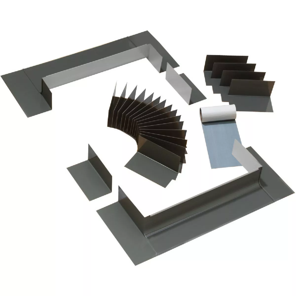 Velux 2222/2230/2234/2246 ECL Cool Gray Flashing for Curb Mount Skylight