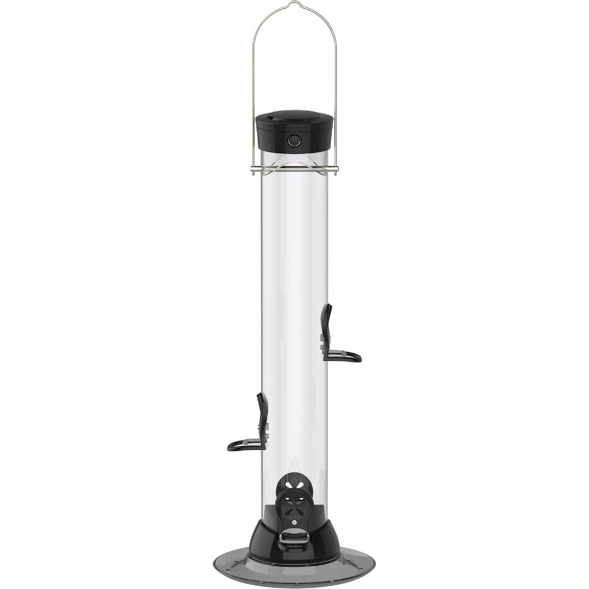 Droll Yankees Onyx Clever Clean 18 In. 2 Lb. Capacity Black Finch Thistle Feeder