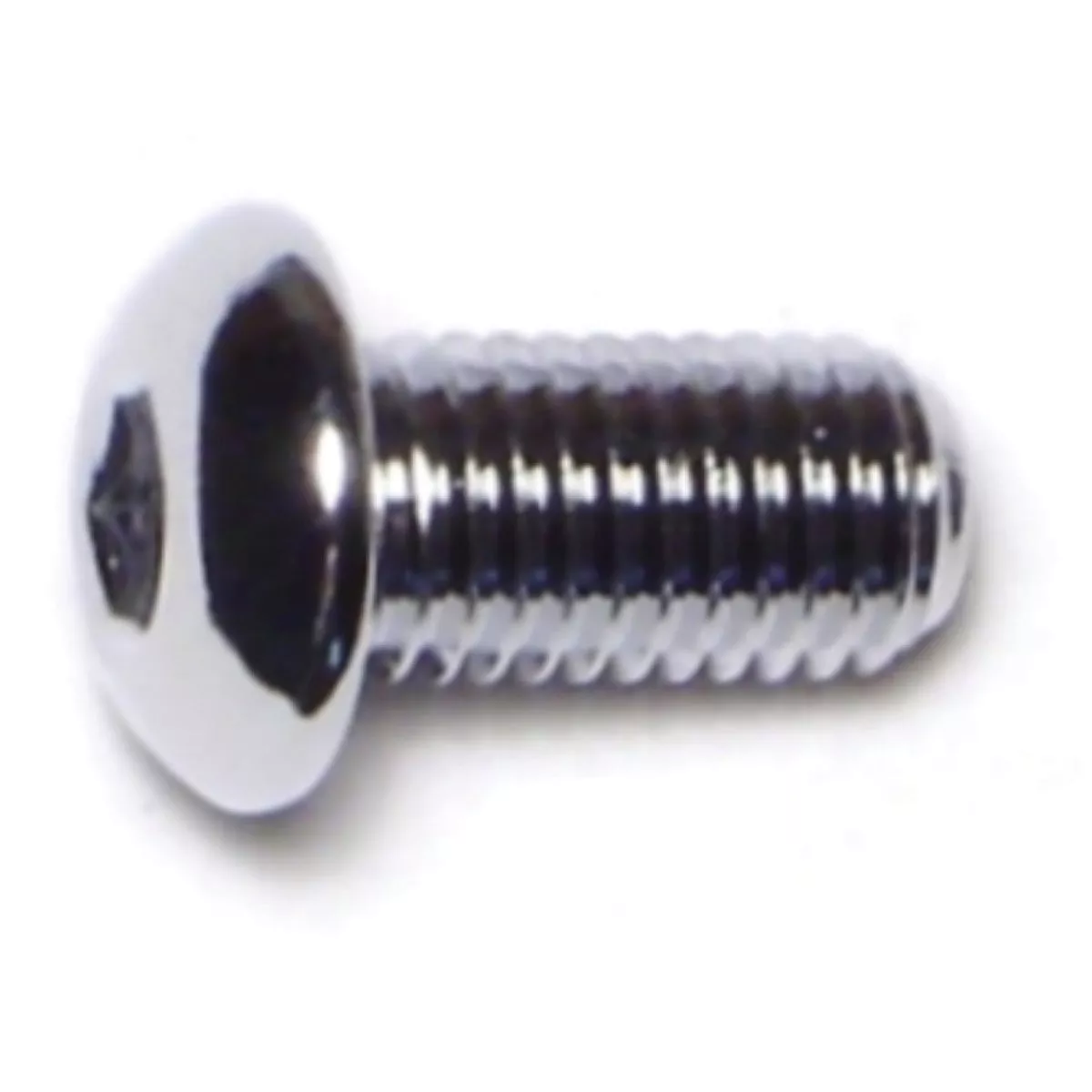 Midwest Fastener 1/4 In.-28 x 1/2 In. Chrome Plated Grade 8 Steel Fine Thread Button Head Socket Cap Screws (10 Ct.)