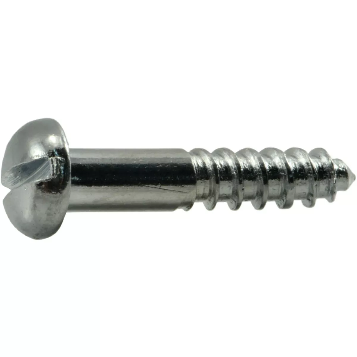 Midwest Fastener #6 x 3/4 In. Brass Slotted Round Head Wood Screws (10 Ct.)-