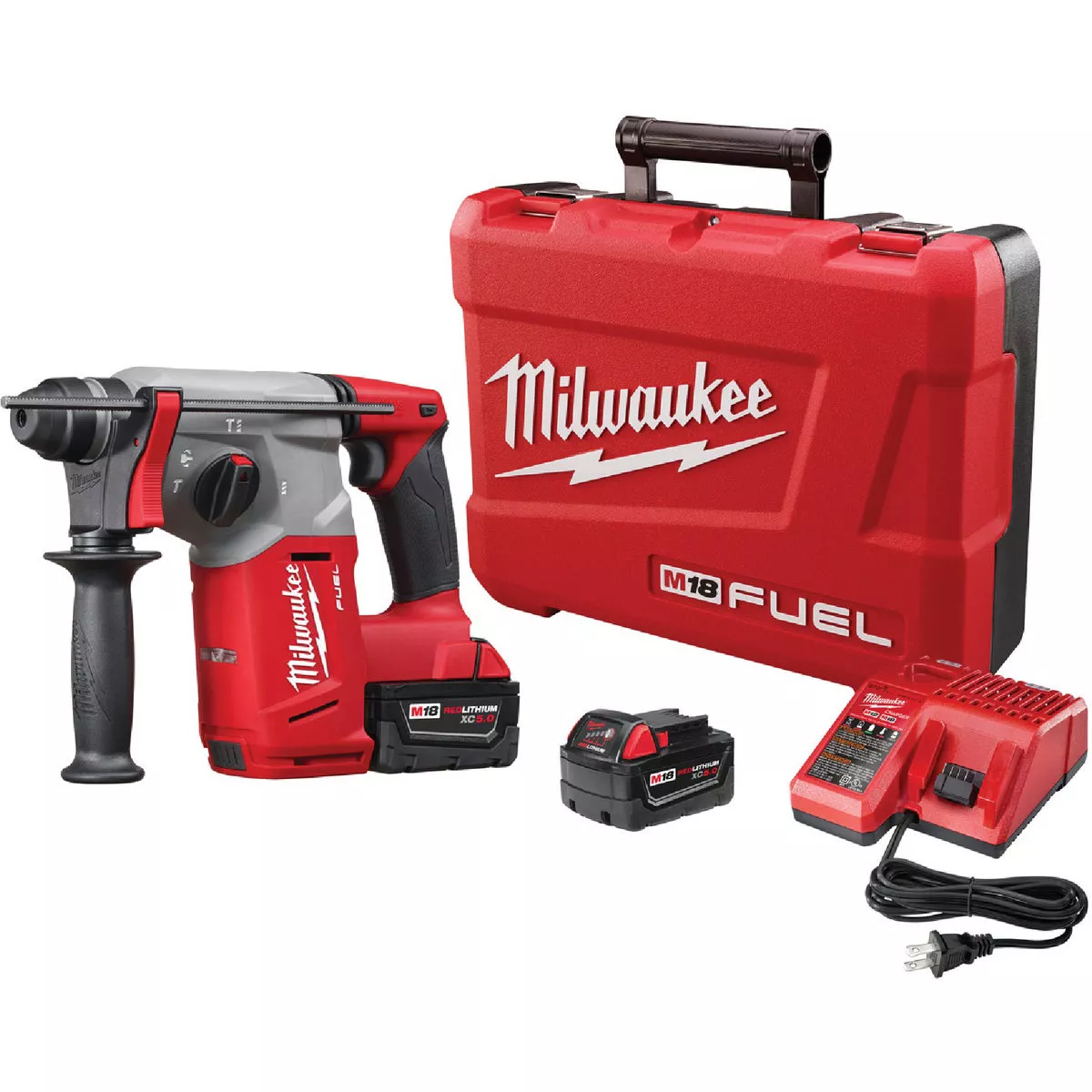 Milwaukee M18 Fuel 18 V. 1 In. Keyless Cordless SDS-Plus Rotary Hammer Kit-