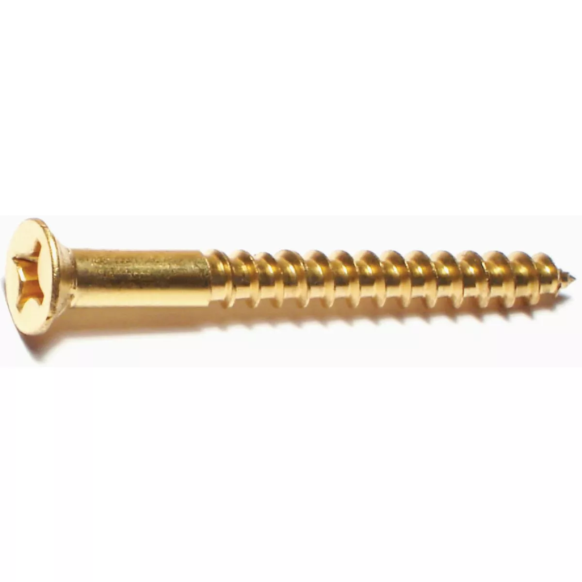 Midwest Fastener #10 x 2 In. Brass Phillips Flat Head Wood Screws (36 Ct.)-