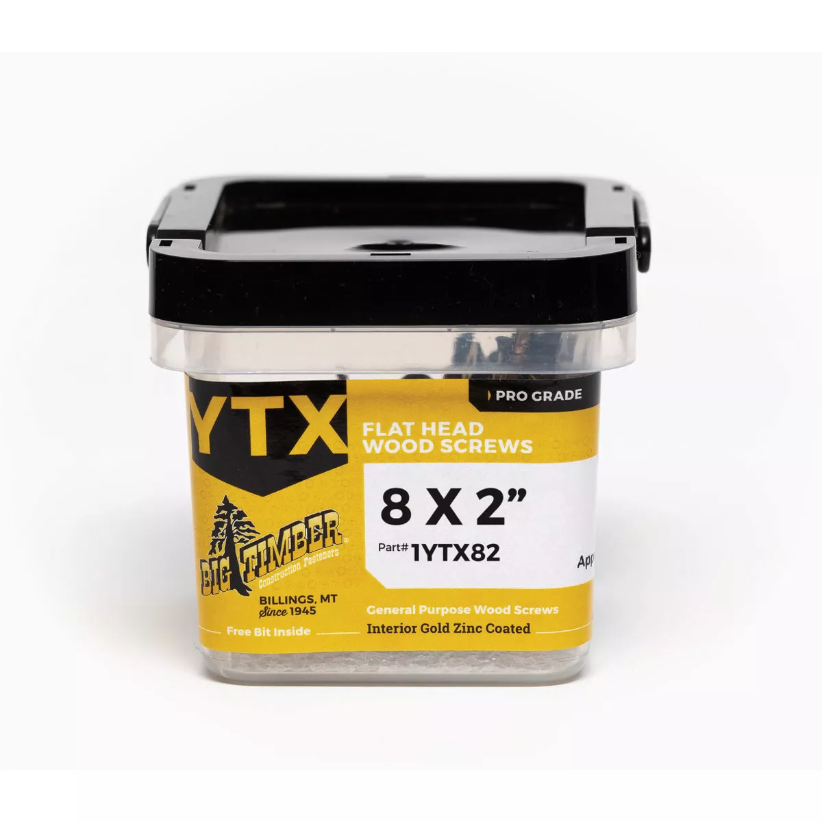 Big Timber #8 x 2 In. Gold Zinc Flat Head Wood Screw (147 Ct., 1 Lb.)