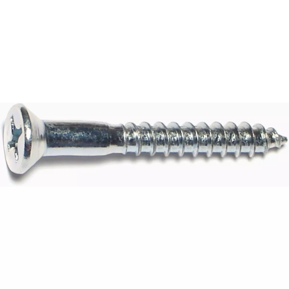 Midwest Fastener #14 x 2 In. Zinc Plated Steel Phillips Flat Head Wood Screws