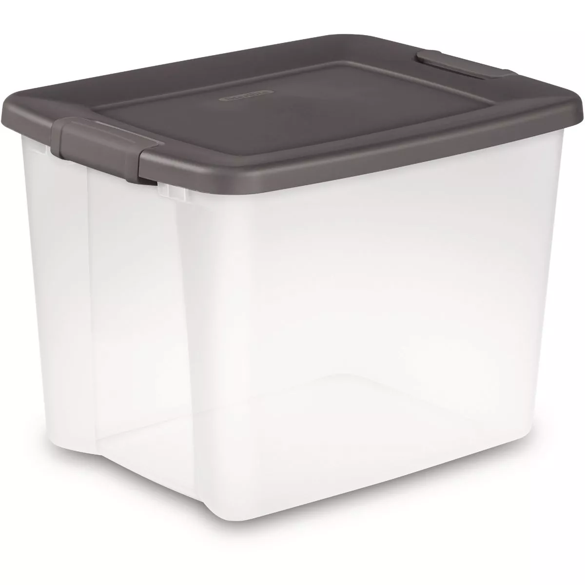 Sterilite 50 Qt. Clear/Flat Gray Shelf Tote